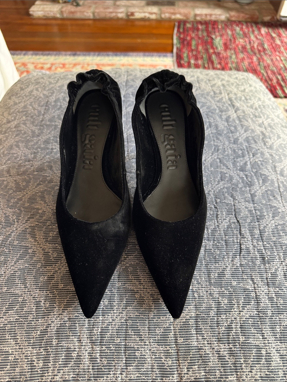 Cult Gaia Black Pointed Toe Heels